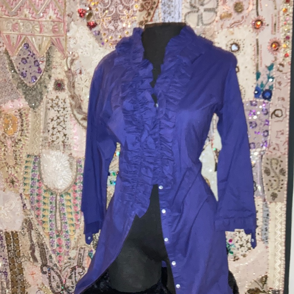 Ruffled 8 Buttoned Covered Button Closure - image 1